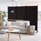 3 Panel Folding Room Divider with 8 Smooth Universal Lockable Wheels
